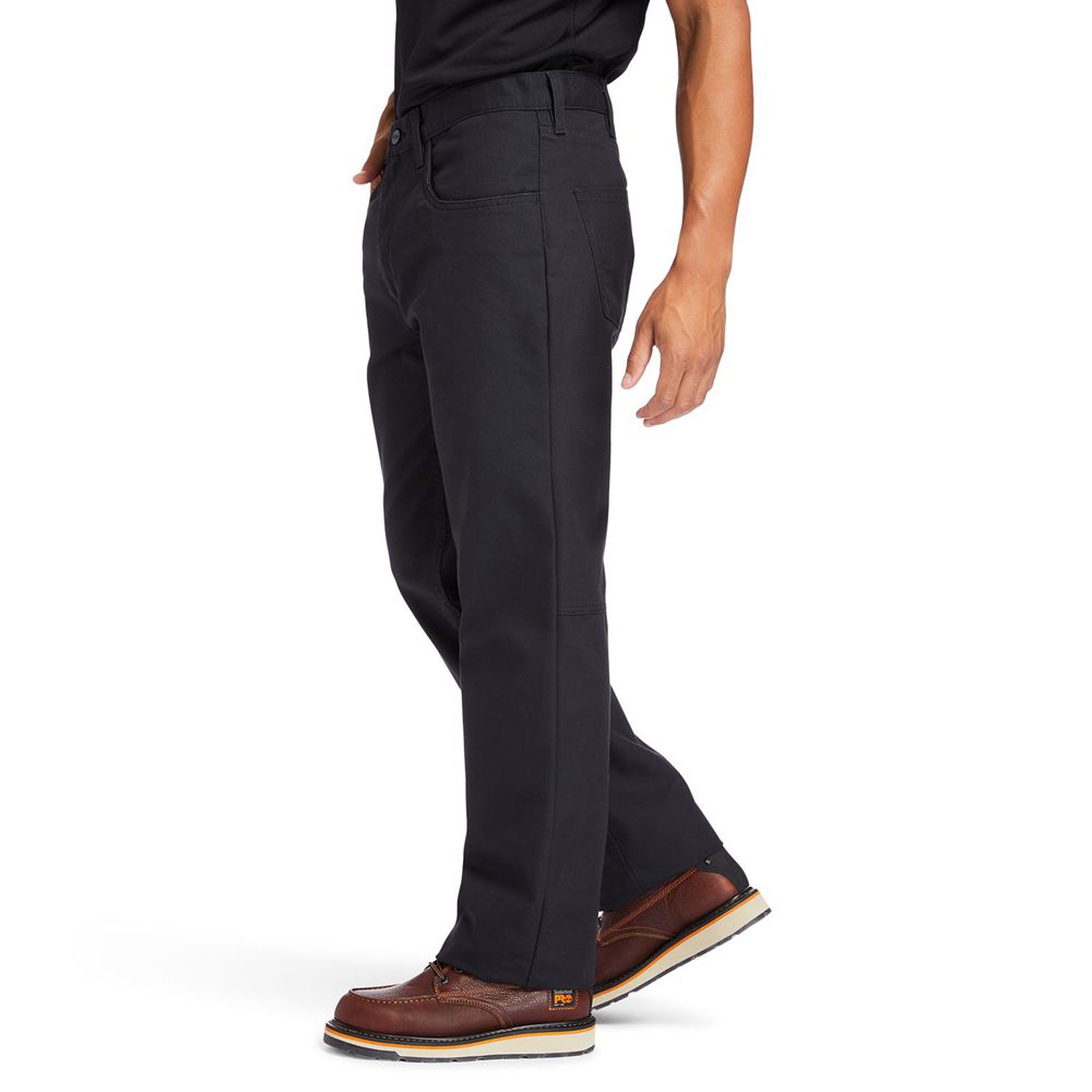 Timberland Mens Pants PRO® 8 Series Flex Canvas Work - Black - India MG1259836